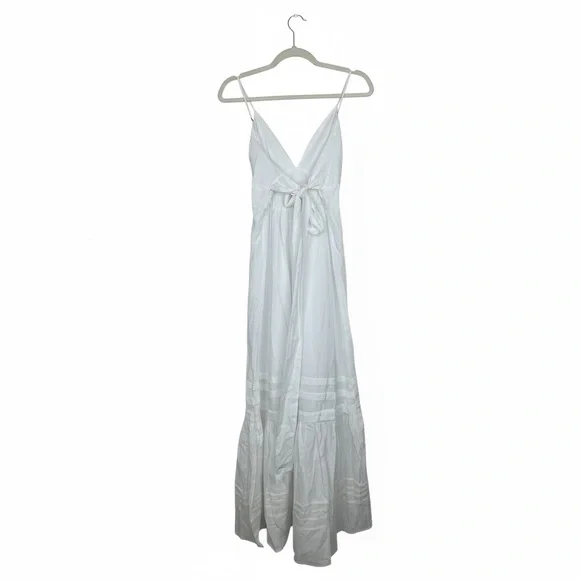 Pampelone Chloe White Cotton Maxi Dress NWT Size Small - Picture 2 of 6